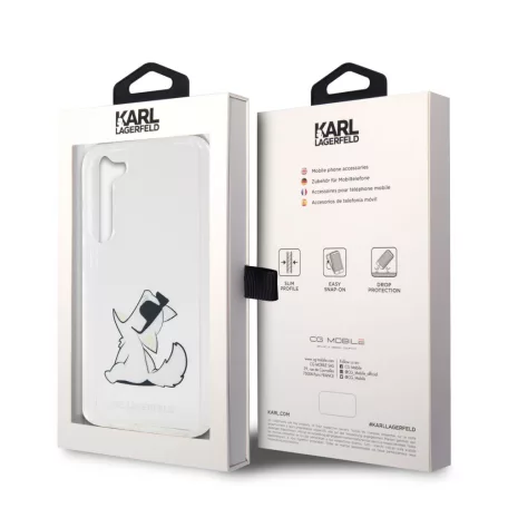 Karl Lagerfeld PC/TPU Choupette Eat Samsung Galaxy S23 (2023) hátlapvédő tok átlátszó (KLHCS23SCFNRC)