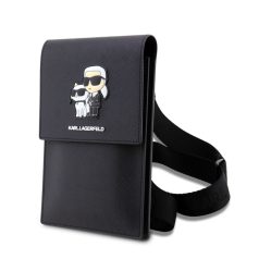   Karl Lagerfeld Saffiano Metal Logo NFT válltáska fekete (KLWBSAKCPMK)