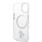 Karl Lagerfeld IML MagSafe Karl and Choupette Apple iPhone 13 (6.1) hátlapvédő tok átlátszó (KLHMP13MHNKCIT)