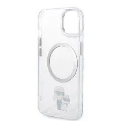   Karl Lagerfeld IML MagSafe Karl and Choupette Apple iPhone 13 (6.1) hátlapvédő tok átlátszó (KLHMP13MHNKCIT)