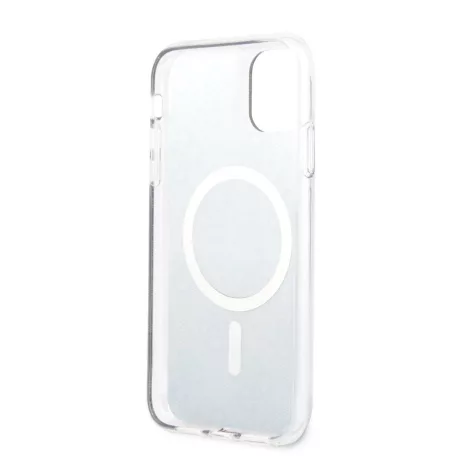 Guess 4G IML MagSafe Apple iPhone 11 (6.1) 2019 hátlapvédő tok fekete (GUHMN61H4STK)