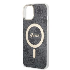   Guess Apple iPhone 13 (6.1) 4G IML MagSafe hátlapvédő tok fekete (GUHMP13MH4STK)