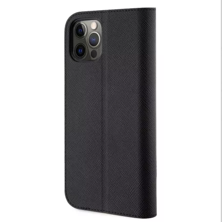 Karl Lagerfeld PU Saffiano Karl and Choupette NFT Apple iPhone 12 / 12 Pro 2020 (6.1) könyvtok fekete (KLBKP12MSANKCPK)