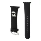 Karl Lagerfeld Karl Head NFT Apple Watch 38 /40 / 41 mm óraszíj fekete (KLAWMSLKNK)