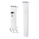 Karl Lagerfeld Karl Head Apple Watch 38/40/41mm óraszíj fehér (KLAWMSLKNH)