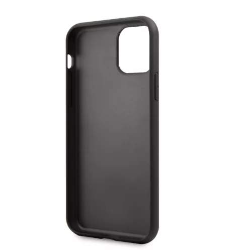 Karl Lagerfeld PU Saffiano Karl and Choupette Apple iPhone 12 Pro Max hátlapvédő tok fekete (KLHCP12LSANKCPK)