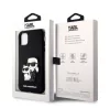 Karl Lagerfeld PU Saffiano Karl and Choupette Apple iPhone 12 Pro Max hátlapvédő tok fekete (KLHCP12LSANKCPK)