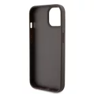 Guess Apple iPhone 15 (6.1) PU 4G Strass Triangle Metal Logo hátlapvédő tok barna (GUHCP15SP4TDPW)