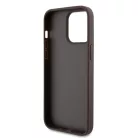 Guess Apple iPhone 15 Pro Max (6.7) 4G Strass Triangle Metal Logo hátlapvédő tok barna (GUHCP15XP4TDPW)