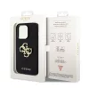 Guess Apple iPhone 12 Pro (6.1) PU Perforated 4G Glitter Metal Logo hátlapvédő tok fekete (GUHCP12MPSP4LGK)