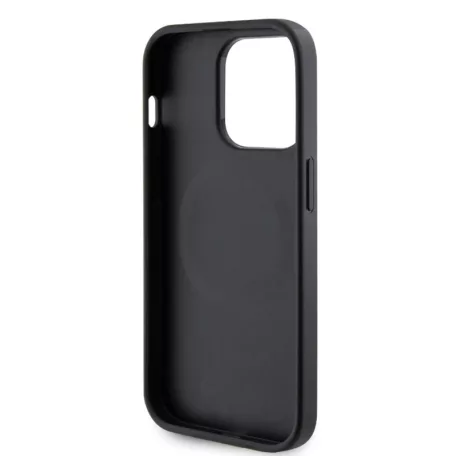Guess Apple iPhone 15 Pro (6.1) PU Saffiano MagSafe hátlapvédő tok fekete (GUHMP15LPSAHMCK)