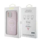 Guess Apple iPhone 15 Pro (6.1) PU Saffiano MagSafe hátlapvédő tok pink (GUHMP15LPSAHMCP)