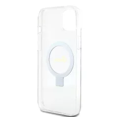   Guess Apple iPhone 15 Plus (6.7) IML Ring Stand Glitter hátlapvédő tok átlátszó (GUHMP15MHRSGSD)