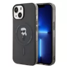Karl Lagerfeld IML Ikonik MagSafe Apple iPhone 15 (6.1) hátlapvédő tok fekete (KLHMP15SHFCKNOK)