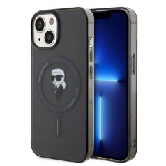   Karl Lagerfeld IML Ikonik MagSafe Apple iPhone 15 (6.1) hátlapvédő tok fekete (KLHMP15SHFCKNOK)