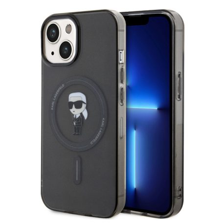 Karl Lagerfeld IML Choupette MagSafe Apple iPhone 15 Pro Max (6.7) hátlapvédő tok fekete (KLHMP15XHFCKNOK)