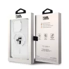 Karl Lagerfeld IML Glitter MagSafe Apple iPhone 15 Pro Max (6.7) hátlapvédő tok átlátszó (KLHMP15XHGKCNOT)