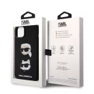Karl Lagerfeld Liquid Silicone Karl and Choupette Heads Apple iPhone 15 Plus (6.7) hátlapvédő tok fekete (KLHCP15MSDHKCNK)