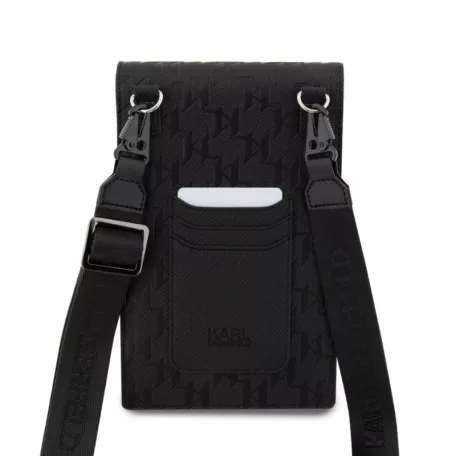Karl Lagerfeld Saffiano Ikonik NFT Monogram válltáska fekete (KLWBSAKHPKK)