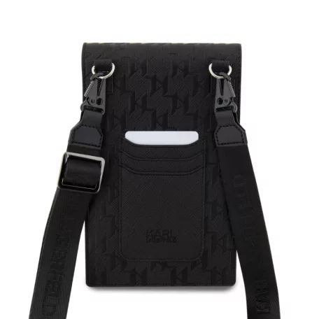 Karl Lagerfeld Saffiano Monogram válltáska fekete (KLWBSAKHPCK)