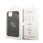 Guess Apple iPhone 15 Plus (6.7) PU 4G Metal Logo hátlapvédő tok fekete (GUHCP15M4GMGGR)