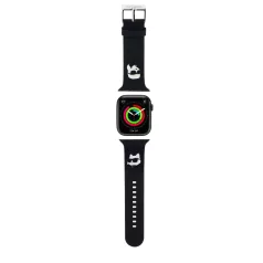   Karl Lagerfeld Karl and Choupette Head Apple Watch 38/40/41 mm óraszíj fekete (KLAWMSLKCNK)