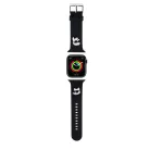 Karl Lagerfeld Karl and Choupette Head Apple Watch 42/44/45/49 mm óraszíj fekete (KLAWLSLKCNK)