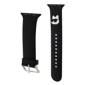   Karl Lagerfeld Choupette Head NFT Apple Watch 38 /40 / 41 mm óraszíj fekete (KLAWMSLCNK)