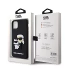 Karl Lagerfeld 3D Rubber Karl and Choupette Apple iPhone 11 (6.1) 2019 hátlapvédő tok fekete (KLHCP14SSNCHBCK)