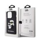 Karl Lagerfeld 3D Rubber Karl and Choupette Apple iPhone 14 Pro (6.1) hátlapvédő tok fekete (KLHCP14L3DRKCNK)