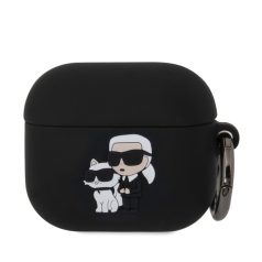   Karl Lagerfeld 3D Logo NFT Karl and Choupette Apple Airpods 3 szilikon tok fekete (KLA3RUNKC)