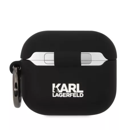Karl Lagerfeld 3D Logo NFT Karl and Choupette Apple Airpods 3 szilikon tok fekete (KLA3RUNKC)