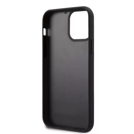 Karl Lagerfeld 3D Rubber Karl and Choupette Apple iPhone 12 / 12 Pro 2020 (6.1) hátlapvédő tok fekete (KLHCP12M3DRKCNK)