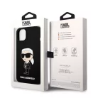 Karl Lagerfeld Liquid Silicone Ikonik NFT Apple iPhone 15 (6.1) hátlapvédő tok fekete (KLHCP15SSNIKBCK)