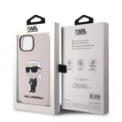 Karl Lagerfeld Liquid Silicone Ikonik NFT Apple iPhone 15 Pro (6.1) hátlapvédő tok pink (KLHCP15LSNIKBCP)