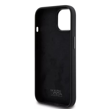 Karl Lagerfeld Liquid Silicone Choupette NFT Apple iPhone 15 (6.1) hátlapvédő tok fekete (KLHCP15SSNCHBCK)