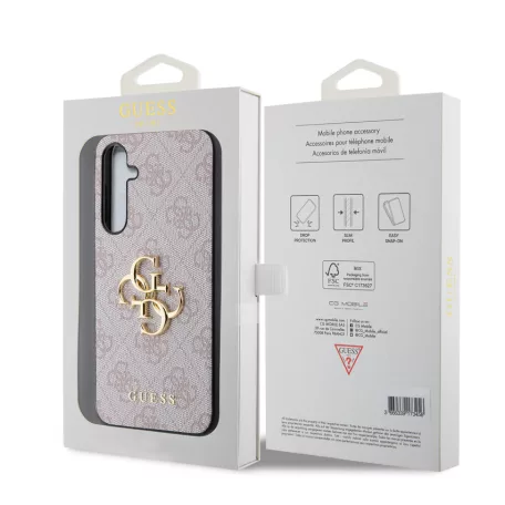 Guess Samsung S711 Galaxy S23 FE (2023) Silicone Metal Logo hátlapvédő tok pink (GUHCS23FE4GMGPI)