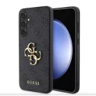 Guess PU 4G Metal Logo Samsung S711 Galaxy S23 FE hátlapvédő tok szürke (GUHCS23FE4GMGGR)