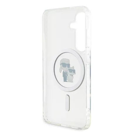 Karl Lagerfeld IML Magsafe Karl and Choupette Samsung Galaxy S24 hátlapvédő tok átlátszó (KLHMS24SHGKCNOT)