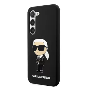   Karl Lagerfeld Liquid Silicone Ikonik NFT Samsung S921 Galaxy S24 (2024) hátlapvédő tok fekete (KLHCS24SSNIKBCK)