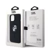 Karl Lagerfeld Liquid Silicone Karl and Choupette Apple iPhone 14 (6.1) MagSafe hátlapvédő tok fekete (KLHMP14SSCMKCRHK)
