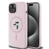Karl Lagerfeld Liquid Silicone Karl and Choupette Apple iPhone 14 Pro (6.1) MagSafe hátlapvédő tok pink (KLHMP14LSCMKCRHP)