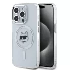 Karl Lagerfeld IML Choupette Head MagSafe Apple iPhone 15 Pro (6.1) hátlapvédő tok átlátszó (KLHMP15LHLSCHH)