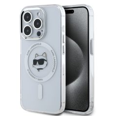   Karl Lagerfeld IML Choupette Head MagSafe Apple iPhone 15 Pro (6.1) hátlapvédő tok átlátszó (KLHMP15LHLSCHH)