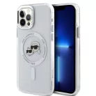 Karl Lagerfeld IML K&CH Heads Metal Frame MagSafe Apple iPhone 13 (6.1) hátlapvédő tok átlátszó (KLHMP13MHLSKCH)
