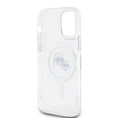  Karl Lagerfeld IML K&CH Heads Metal Frame MagSafe Apple iPhone 13 Pro (6.1) hátlapvédő tok átlátszó (KLHMP13LHLSKCH)