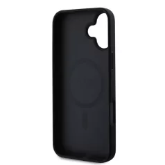   Guess PU Grained Classic Logo Apple iPhone 16 Plus (6.7) hátlapvédő tok fekete (GUHMP16MPGHSMMK)