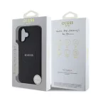 Guess PU Grained Classic Logo Apple iPhone 16 Pro (6.3) hátlapvédő tok fekete (GUHMP16LPGHSMMK)