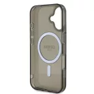 Guess Apple iPhone 16 Pro Max (6.9) IML Glitter Ring hátlapvédő MagSafe tok fekete (GUHMP16SHFGEREK)