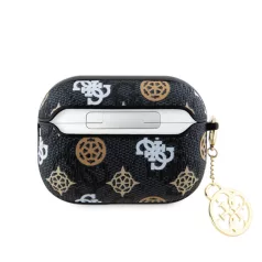   Guess 4G Peony Charm Apple Airpods Pro 2 PC/PU tok fekete (GUAP2P4RPEK)
